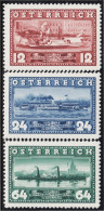 Österreich Austria 496/98 1937 Centenario De La Navegación En Vapor En El Danu - Other & Unclassified