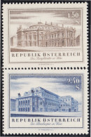 Austria Österreich 853/54 1955 Reconstrucción De Teatros De Viena MNH - Autres & Non Classés