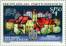 Öesterreich Austria - 1857 - 1991 500º Aniv. De La Ciudad De Grein Lujo - Autres & Non Classés