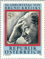 Öesterreich Austria - 1845 - 1991 80º Aniv. Del Canciller Bruno Kreisky Lujo - Andere & Zonder Classificatie