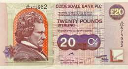 Scotland 20 Pounds, P-229 (9.4.1999) - UNC - Glasgow City Of Architecture - RARE - 20 Pounds
