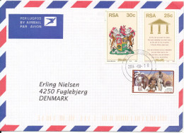 South Africa Air Mail Cover Sent To Denmark 16-8-2004 Topic Stamps - Brieven En Documenten