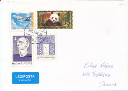 Hungary Cover Sent To Denmark 5-6-2001 Topic Stamps Incl. PANDA - Covers & Documents