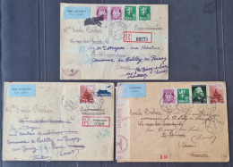 Norvège 1943 3 Lettres Avec Censure Allemande Et Réexpédition TB - Lettres & Documents