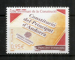 Constitucio Del Principat D'Andorra, Un Timbre NEUF ** Année 2018 - Nuovi