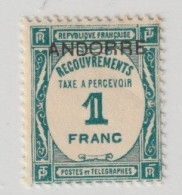 ANDORRE TAXE  N° 12  NEUF** TTB SANS CHARNIERE / Hingeless / MNH - Unused Stamps