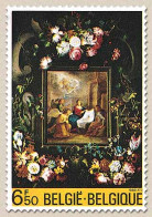 Bélgica - 1996 - 1980 Navidad Cuadro Guirnalda De Flores Con Nacimiento Lujo - Sonstige & Ohne Zuordnung