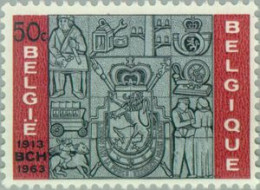 Bélgica - 1271 - 1963 50º Aniv. Ofiicina Cheques Postales Bajorelieve Lujo - Autres & Non Classés