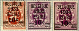 Bélgica - 375/76 - 1933-34 Sellos De 1929-32 Escudos Lujo - Other & Unclassified