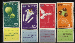 Israel 1952 - Mi.Nr. 73 - 76 - Postfrisch MNH TAB - Nuevos (con Tab)