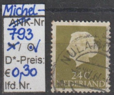 1963 - NIEDERLANDE - FM/DM "Königin Juliana" 24 C Oliv  - O  Gestempelt - S. Scan (793o Nl) - Used Stamps