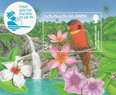 Solomon 1995, Postfris MNH, Birds, Flowers - Solomon Islands (1978-...)