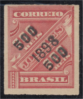 Brasil Brazil 94 1898 Sello De Periódico De 1889 Sobreimpreso MH - Sonstige & Ohne Zuordnung