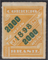 Brasil Brazil 99 1898 Sello De Periódico De 1889 Sobreimpreso MH - Otros & Sin Clasificación