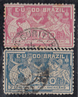 Brasil Brazil 126/27 1906 3º Congreso Panamericano En Río De Janeiro Usados - Otros & Sin Clasificación