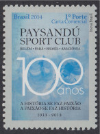 Brasil Brazil 3323 2014 100 Años Del Club Deportivo De Fútbol Paysandú MNH - Otros & Sin Clasificación