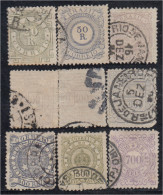 Brasil Brazil 59/67 1884/88 Serie Antigua Cifras  Usados - Autres & Non Classés