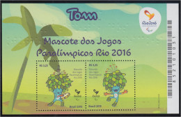 Brasil Brazil HB 169 2015 Tom Mascota De Los Juegos Paralímpicos 2016 MNH - Autres & Non Classés