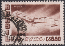 1956 Brasilien AEREO ° Mi:BR 905, Sn:BR C85, Yt:BR PA72, Santos-Dumont's 1906 Biplane "14 Bis" - Gebraucht