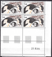 France Colonies, TAAF 1985 Birds Penguins Mi#196 Mint Never Hinged (sans Charniere) Piece Of 4 - Neufs