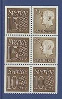 SWEDEN SCHWEDEN SUEDE 1964 - KING KÖNIG ROI GUSTAF MNH(**) Booklet Pane H-blatt HA13 OV Slania - Neufs