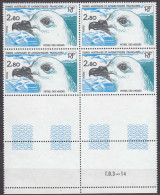 France Colonies, TAAF 1985 Birds Mi#197 Mint Never Hinged (sans Charniere) Piece Of 4 - Ungebraucht