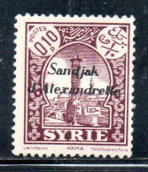 SANDJAK D'ALEXANDRETTE ALEXANDRETTA 1938 OVERPRINTED 10c MLH - Nuovi