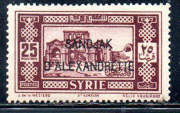 SANDJAK D'ALEXANDRETTE ALEXANDRETTA 1938 OVERPRINTED 25p MLH - Nuevos