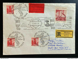 Österreich 1965 R-Brief Hieflau Buntfrankatur Sonder-Stempel Hieflau   + Werbestempel Bad Vöslau Express - Covers & Documents