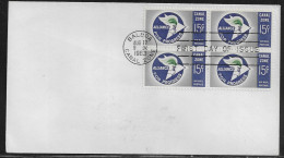Canal Zone. FDC Sc. C35x4.   Alliance For Progress Emblem.  FDC Cancellation On Plain FDC Envelope - Canal Zone