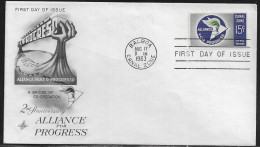 Canal Zone. FDC Sc. C35.   Alliance For Progress Emblem.  FDC Cancellation On Cachet FDC Envelope - Canal Zone