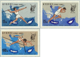 Chipre - 287/89 - 1967 Juegos De Atletismo Entre Chipre Grecia Y Tesalónica Lu - Altri & Non Classificati