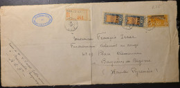 Chad Stamp TD Sc.43 And FR-EQ Sc.18 On Front Of Registered Letter, Sent 6.07.1937 From Brazzaville To Hautes-Pyrénées Fr - Lettres & Documents