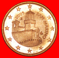 * ITALY (2002-2016): SAN MARINO  5 EURO CENTS 2005R RARE BU MINT LUSTRE!  · LOW START ·  NO RESERVE! - San Marino