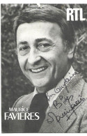 Autographe De Maurice FAVIERES RTL - Chanteurs & Musiciens