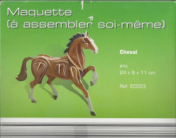 Maquette à Assembler Soi-même En Bois - Motif Cheval - Frais Du Site Déduits - Figurine