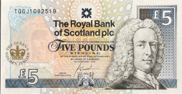 Scotland 5 Pounds, P-362 (6.2.2002) - UNC - Queen Golden Jubilee Issue - 5 Pounds