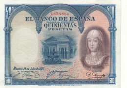 CRBS1015 BILLETE ESPAÑA 500 PESETAS 1927 EBC+ - Sonstige & Ohne Zuordnung