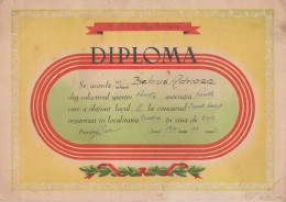 Romania - CCFS Regiunea Craiova - Diploma - Locul II Baschet (1957) - Autres & Non Classés