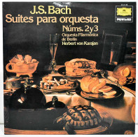 J. S. Bach - Orquesta Filarmónica De Berlín, Herbert Von Karajan. Suites Para Orquesta Núms. 2 Y 3. LP - Otros & Sin Clasificación