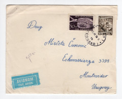 1958. YUGOSLAVIA,SERBIA,BELGRADE,AIRMAIL COVER TO MONTEVIDEO,URUGUAY - Poste Aérienne