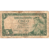 Billet, Espagne, 5 Pesetas, 1954, 1954-07-22, KM:146a, B - 5 Pesetas