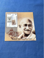 India 2013 Michel Block 118 Tag Der Philatelie  Gandhi MBH - Unused Stamps