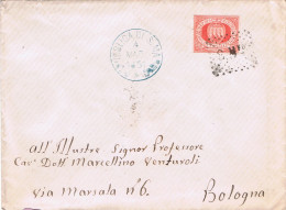 S. Marino - San Marino (sm23). 2 Lettere Per Bologna Con Il 20c: 4.3.1881 Con Cerchio Azzurro; 22.8.1882 Con Cerchio Ner - Brieven En Documenten