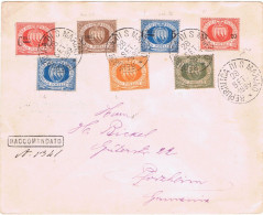S. Marino San Marino 28-09-1892. (sm27) Busta Affrancata Con L’emissione Completa Dei Soprastampati, Tra Cui Il Raro 30c - Cartas & Documentos