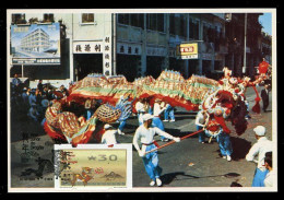 MACAU MACAO (2024) Carte Maximum Card ATM - Ano Lunar Do Dragao / Lunar Year Of The Dragon - Dragon Dance New Year - Maximumkaarten