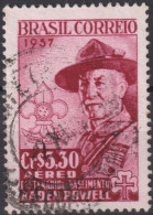 1957 Brasilien ° Mi:BR 913, Sn:BR C87, Yt:BR PA75, Centenary Of The Birth Of Lord Baden-Powell, Pfadfinder - Usados