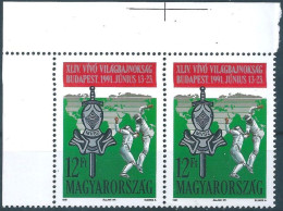 C5722 Hungary Martial Sport Geography Map Logo Event Pair MNH RARE - Fencing