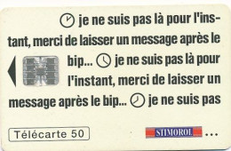 Télécarte France (Octobre 93) Stimorol (visuel, Puce, état, Unités, Etc Voir Scan) + Port - Non Classés