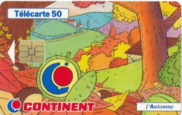 Télécarte France (06/97) Continent -Automne  (visuel, Puce,  état, Unités, Etc Voir Scan) + Port - Sin Clasificación